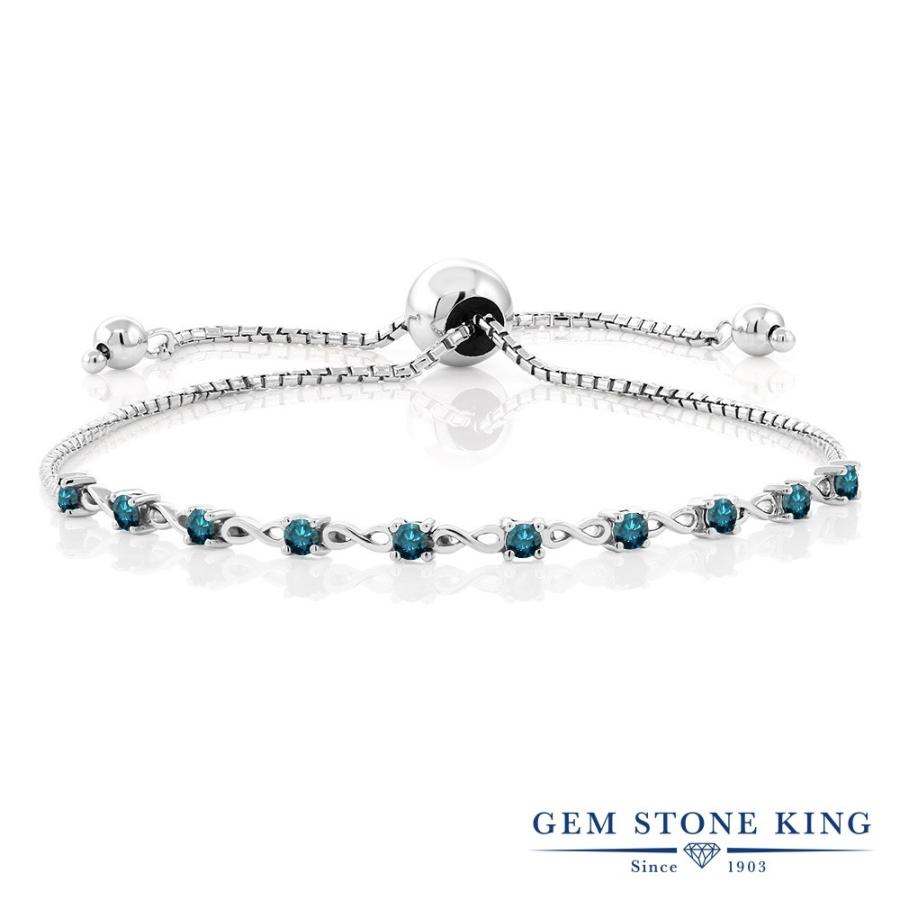 ブレスレット ブルーダイヤモンド Stone 天然 ブレスレット ブレスレット シルバー925 創業1903年 Viv 0067 Rd Di Bl Ss Gem King