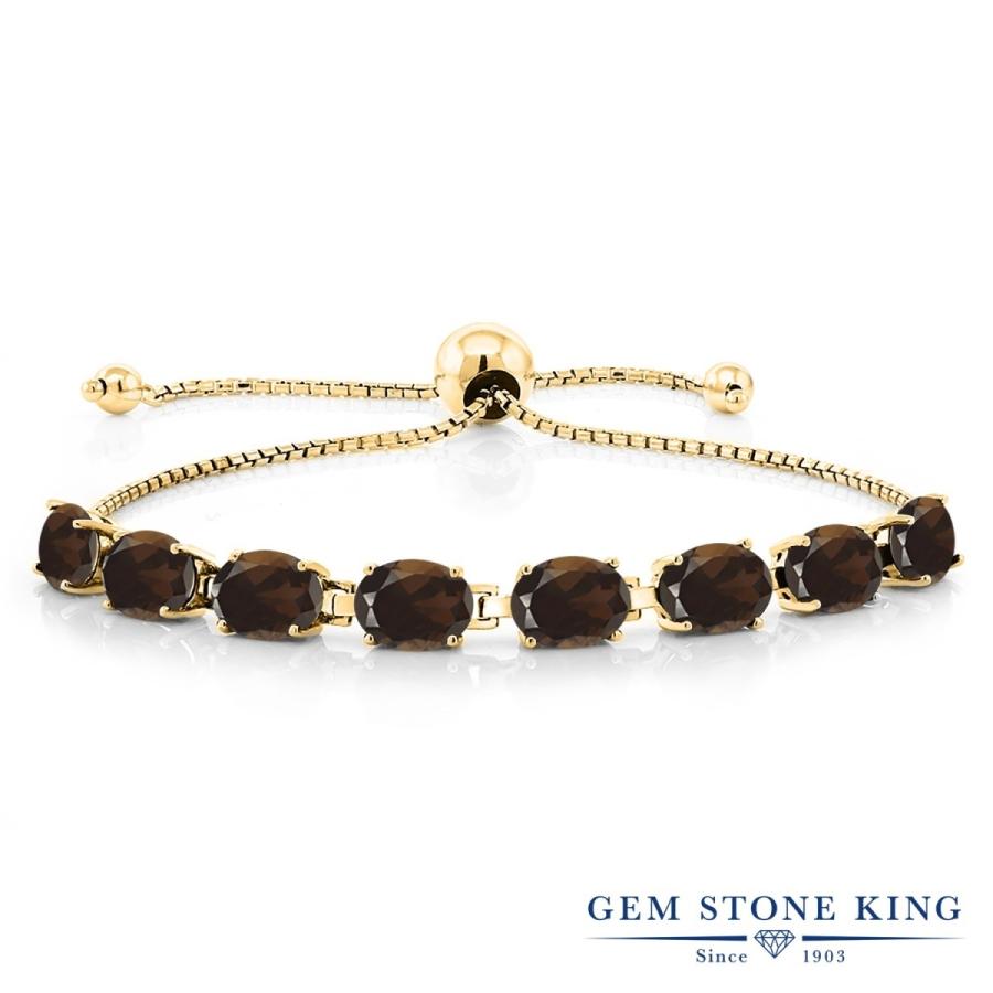 天然 スモーキークォーツ ブレスレット レディース イエローゴールド 加工 天然石 お守り 40代 50代 ブランド