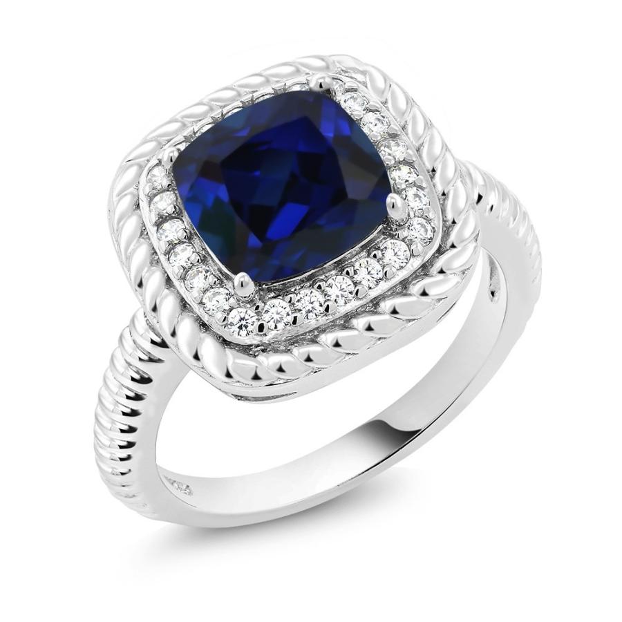 シンセティック サファイア リング レディース 指輪 9月 誕生石 お守り 誕生日プレゼント 女性 ブランド