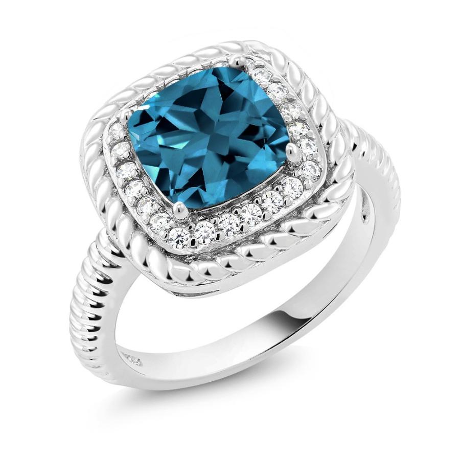 天然 ロンドンブルートパーズ リング レディース 指輪 天然石 11月 誕生石 お守り 誕生日プレゼント 女性 ブランド