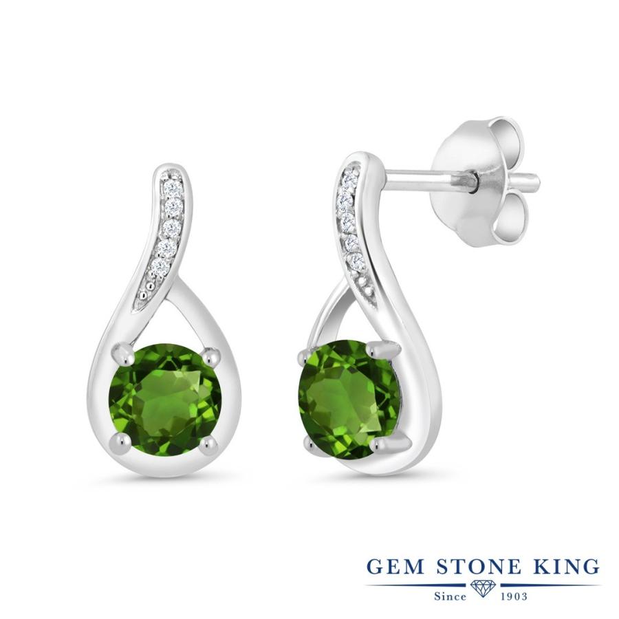 天然 クロムダイオプサイド ピアス レディース 天然石 お守り アレルギー対応 ブランド