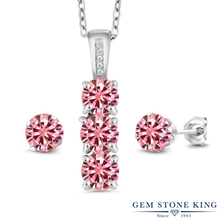 ブランド雑貨総合 セット 彼女 妻 クリスマスプレゼント レディース セット ピアス ネックレス モアサナイト ピンク ブランド 人気 モアサナイト レディース レディースアクセサリー