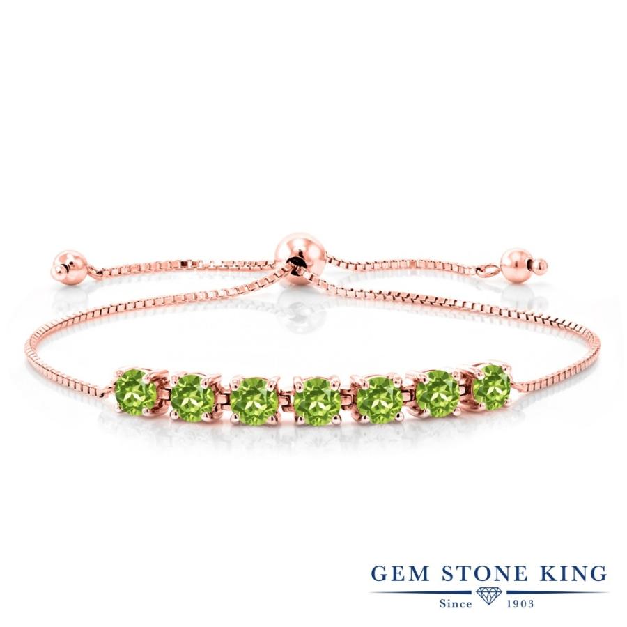 天然 ペリドット ブレスレット レディース ピンクゴールド 加工 天然石 8月 誕生石 お守り 誕生日プレゼント 女性 40代 50代 ブランド