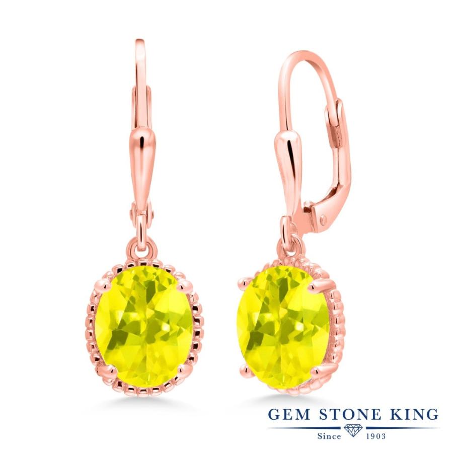 天然 ミスティック トパーズ ピアス レディース ピンクゴールド 加工 天然石 お守り アレルギー対応 ブランド