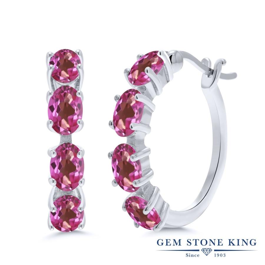 天然 ミスティック トパーズ フープピアス レディース 天然石 お守り アレルギー対応 ブランド