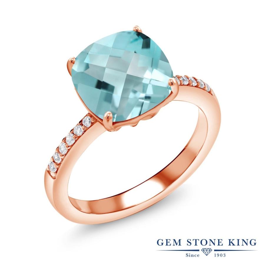 天然 スカイブルートパーズ リング レディース 指輪 ピンクゴールド 加工 天然石 11月 誕生石 お守り 誕生日プレゼント 女性 ブランド