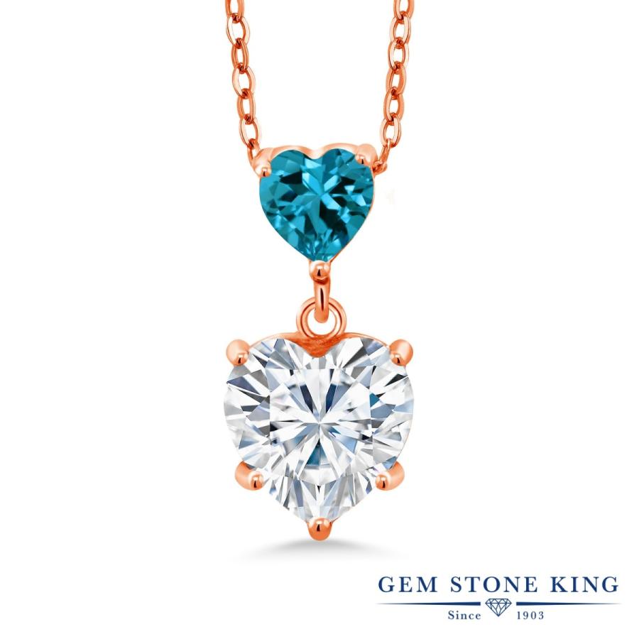 モアサナイト ネックレス レディース ピンクゴールド 加工 Forever Brilliant プレゼント 女性 ブランド