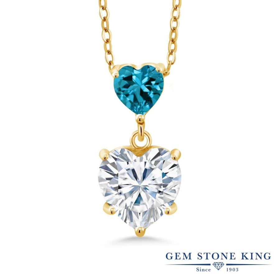 モアサナイト ネックレス レディース イエローゴールド 加工 Forever Brilliant プレゼント 女性 ブランド ダイアネックレス 一粒モアサナイト K18イエローゴールド 鑑定書付き