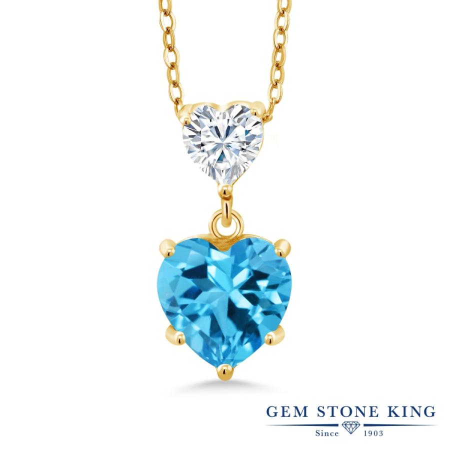 天然 スイスブルートパーズ ネックレス レディース イエローゴールド 加工 天然石 11月 誕生石 お守り 誕生日プレゼント 女性 ブランド