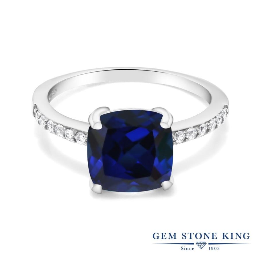 シンセティック サファイア リング レディース 指輪 9月 誕生石 お守り 誕生日プレゼント 女性 ブランド