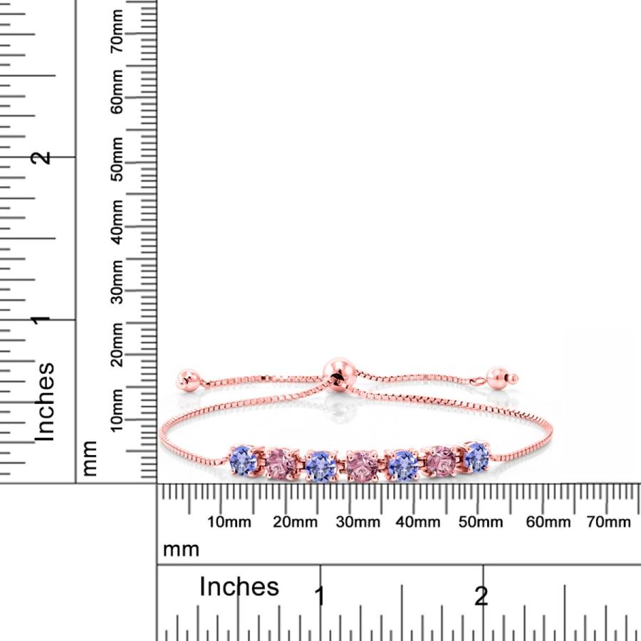 天然 タンザナイト ブレスレット レディース ピンクゴールド 加工 天然石 12月 誕生石 お守り 誕生日プレゼント 女性 40代 50代 ブランド｜gemstoneking｜02