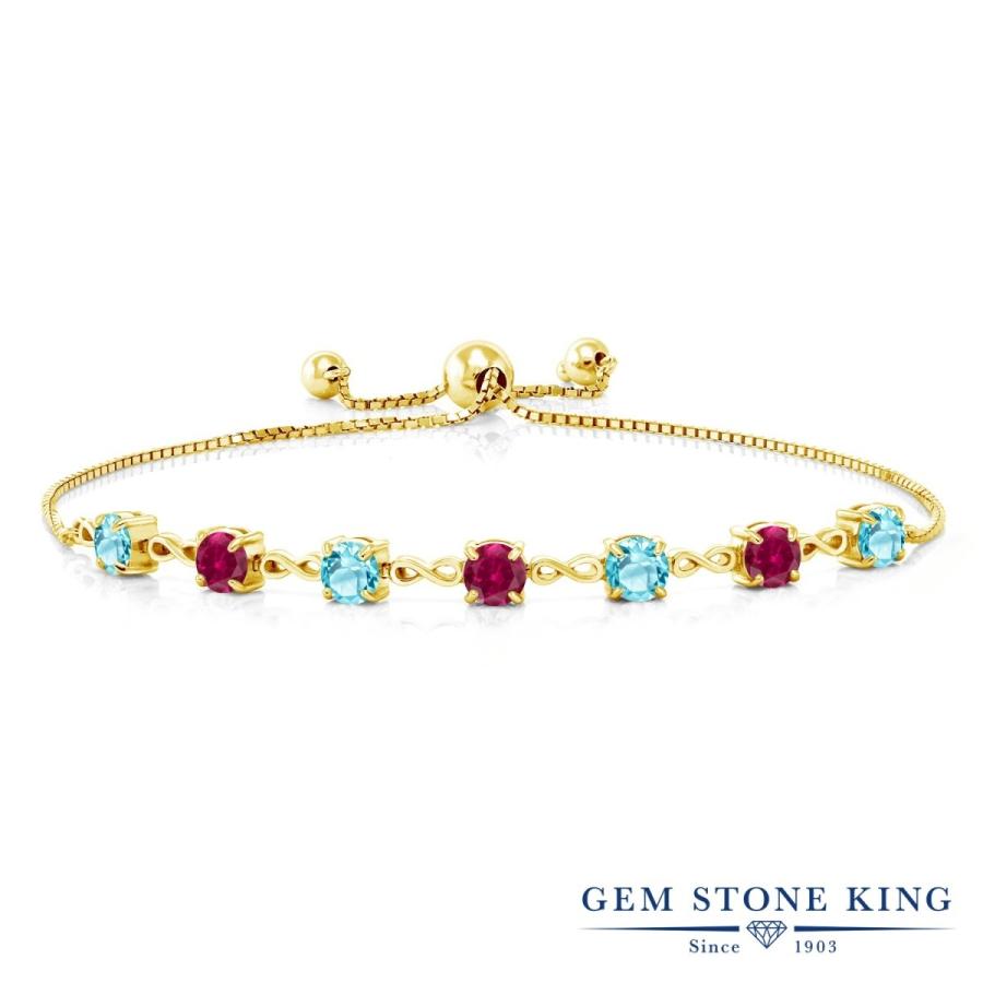 天然 スイスブルートパーズ ブレスレット レディース イエローゴールド 加工 天然石 11月 誕生石 お守り 誕生日プレゼント 女性 40代 50代 ブランド