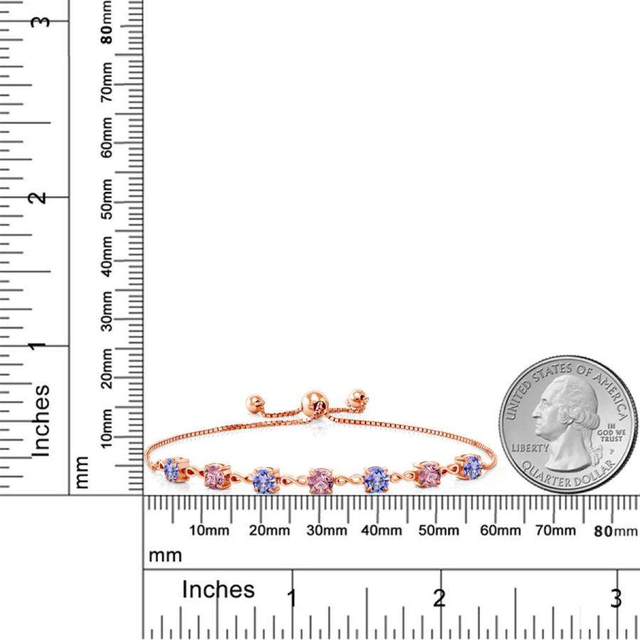 天然 タンザナイト ブレスレット レディース ピンクゴールド 加工 天然石 12月 誕生石 お守り 誕生日プレゼント 女性 40代 50代 ブランド｜gemstoneking｜02