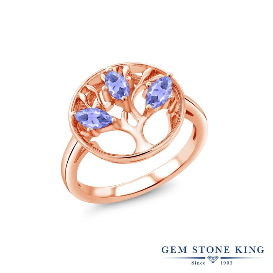 天然 タンザナイト リング レディース 指輪 ピンクゴールド 加工 天然石 12月 誕生石 お守り 誕生日プレゼント 女性 ブランド