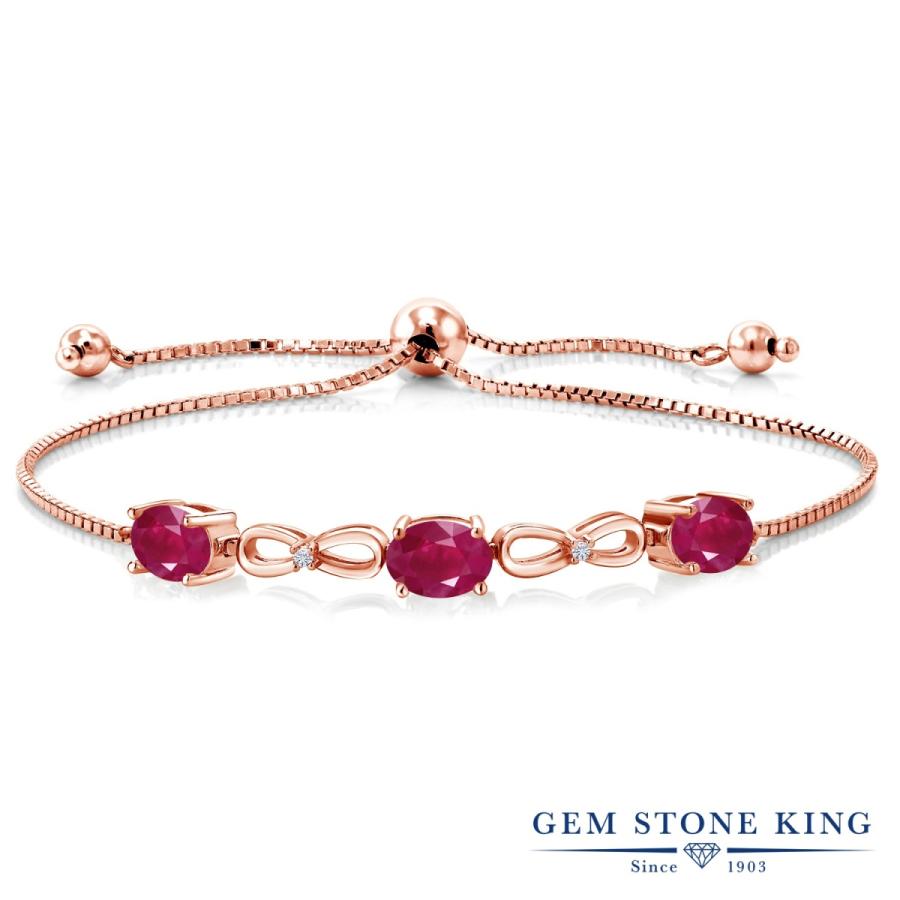 天然 ルビー ブレスレット レディース ピンクゴールド 加工 天然石 7月 誕生石 お守り 誕生日プレゼント 女性 40代 50代 ブランド