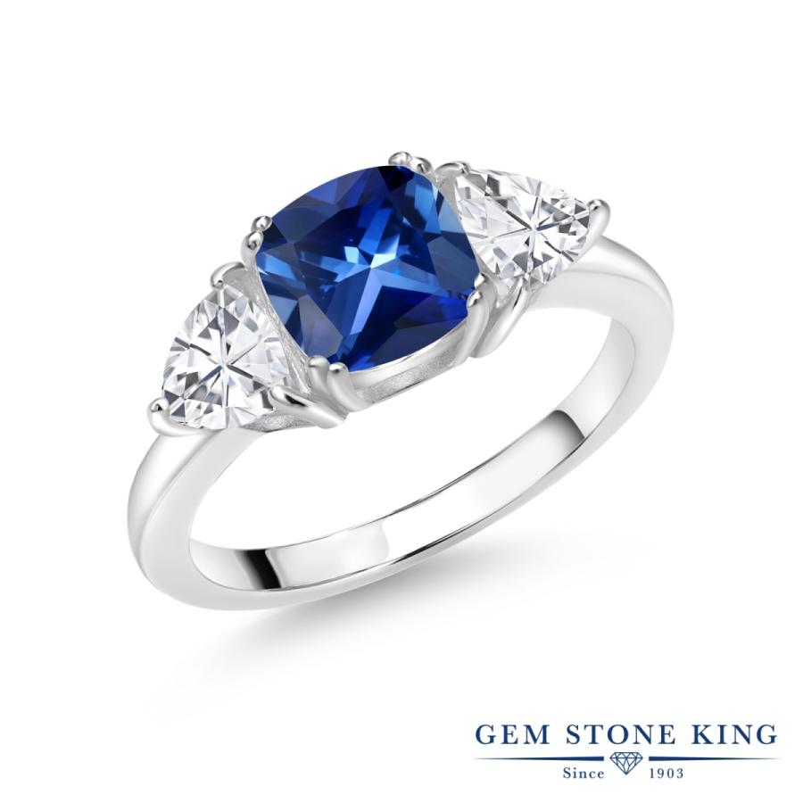 シンセティック サファイア リング レディース 指輪 9月 誕生石 お守り 誕生日プレゼント 女性 ブランド