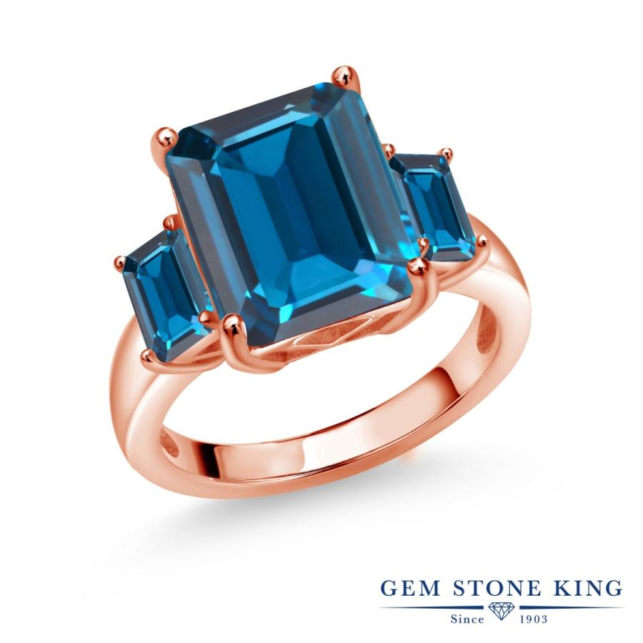 天然 ロンドンブルートパーズ リング レディース 指輪 ピンクゴールド 加工 天然石 11月 誕生石 お守り 誕生日プレゼント 女性 ブランド