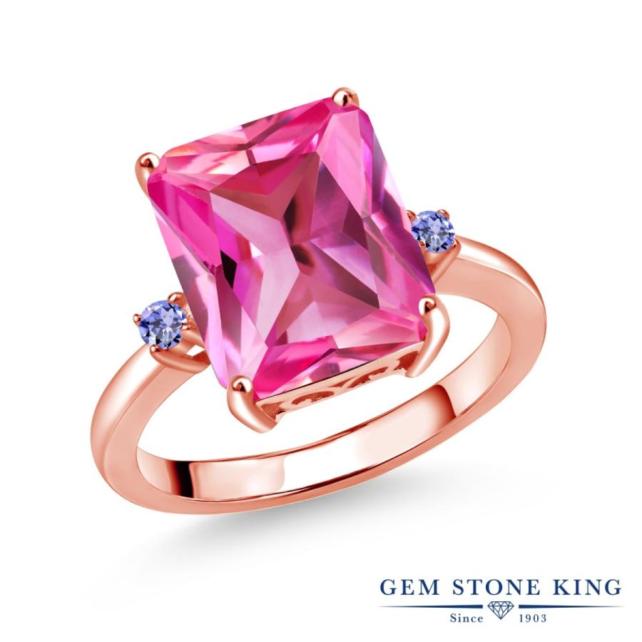 シンセティック ピンクサファイア リング レディース 指輪 ピンクゴールド 加工 9月 誕生石 お守り 誕生日プレゼント 女性 ブランド