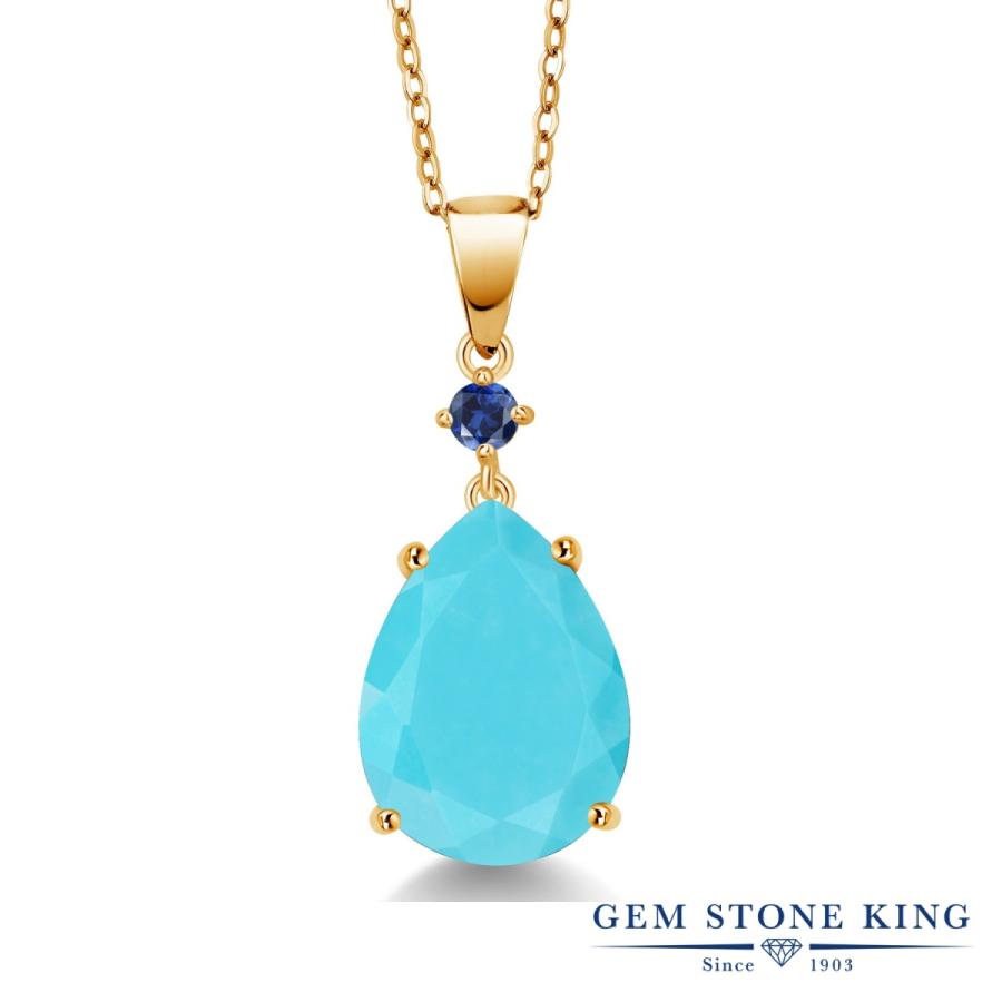 天然 ターコイズ ネックレス レディース トルコ石 イエローゴールド 加工 天然石 12月 誕生石 お守り 誕生日プレゼント 女性 ブランド