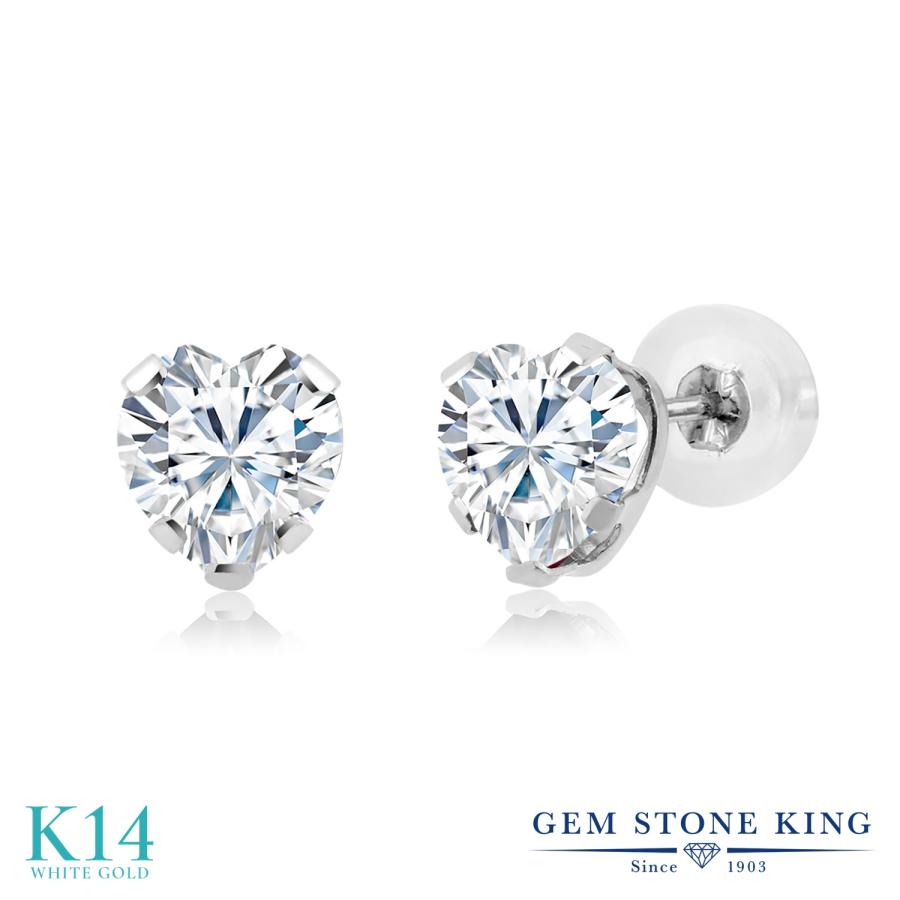 ピアス レディース モアサナイト Forever Brilliant 14金 ホワイトゴールド プレゼント 女性 ブランド(15884円)