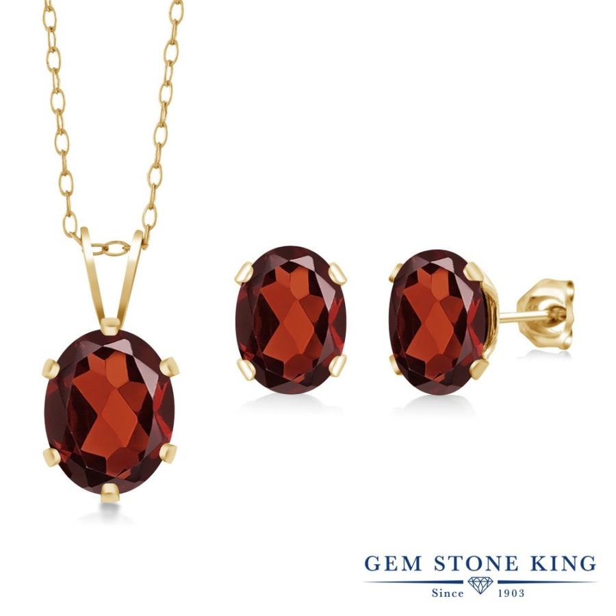 天然 ガーネット ネックレス ピアス セット レディース イエロー