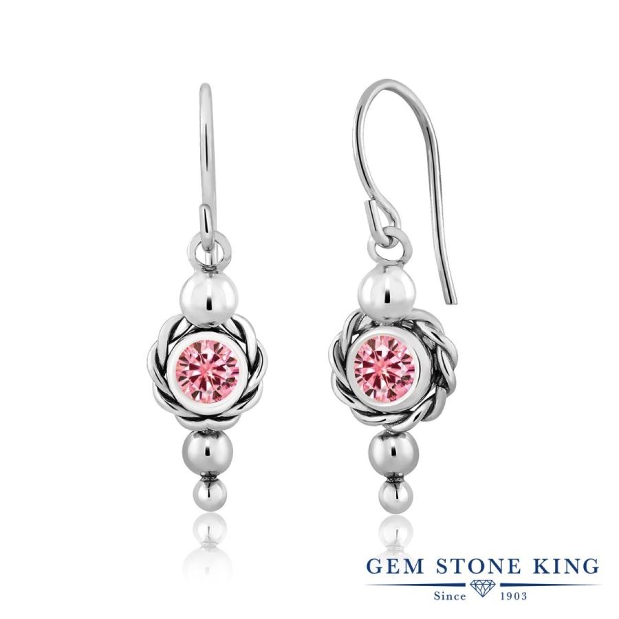 ピンク モアサナイト ピアス レディース プレゼント 女性 アレルギー対応 ブランド 揺れる