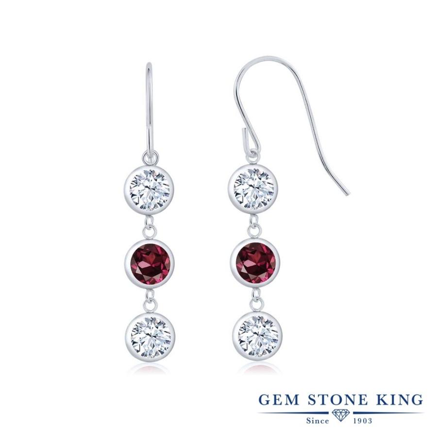 ホワイト ジルコニア ピアス レディース CZ プレゼント 女性 アレルギー対応 ブランド 揺れる