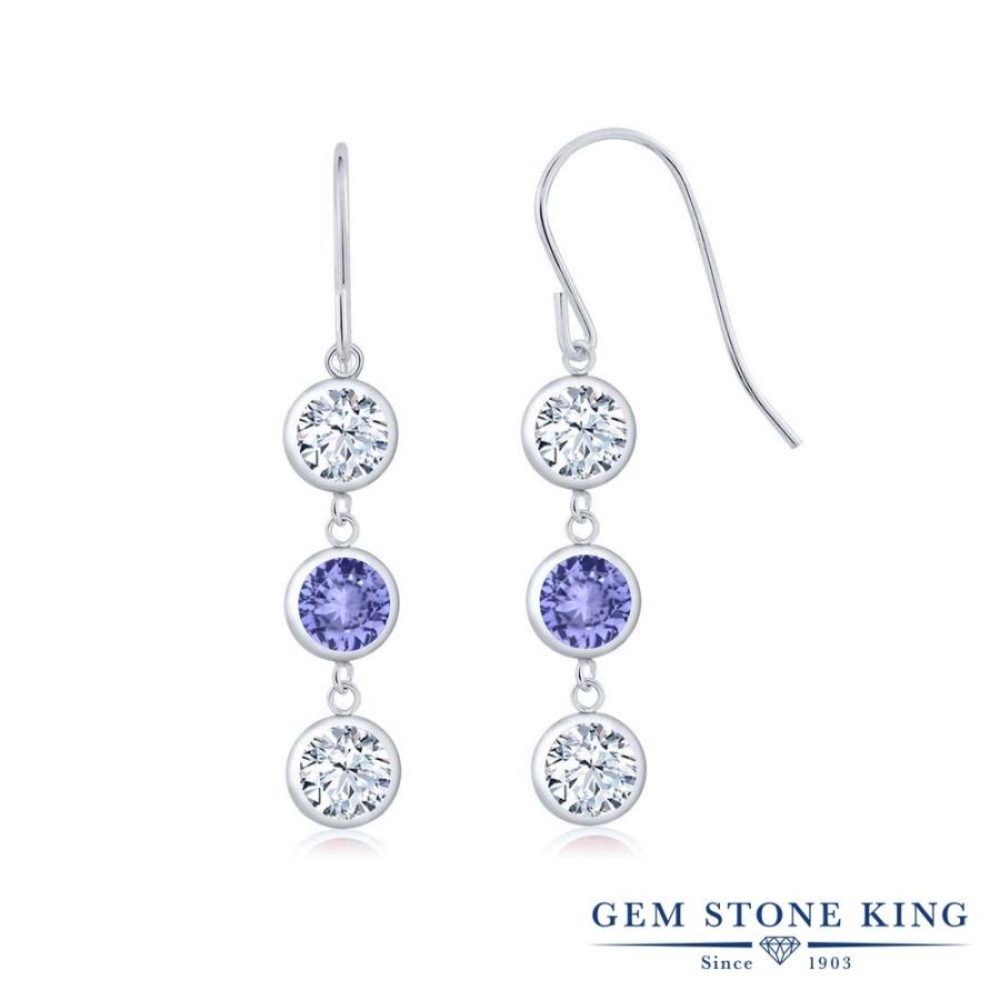 ホワイト ジルコニア ピアス レディース CZ プレゼント 女性 アレルギー対応 ブランド 揺れる