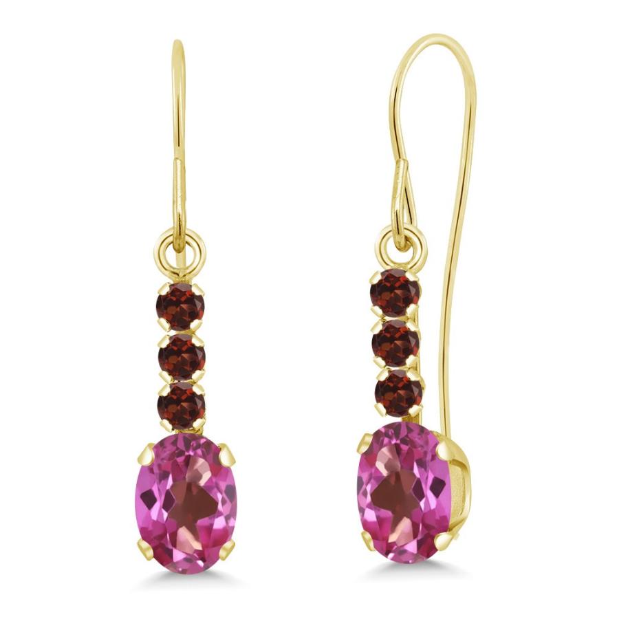 天然 ミスティック トパーズ ピアス レディース 10金 イエローゴールド 天然石 お守り アレルギー対応 ブランド 揺れる