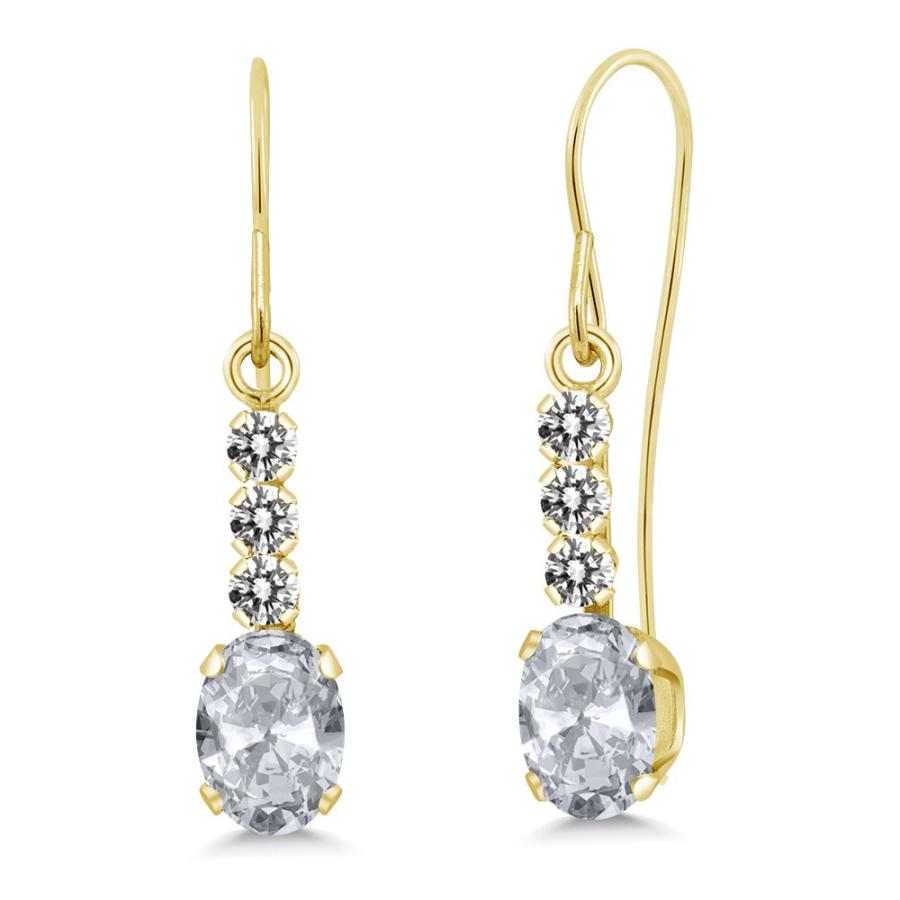 天然 ホワイトトパーズ ピアス レディース 10金 イエローゴールド 天然石 11月 誕生石 お守り 誕生日プレゼント 女性 アレルギー対応 ブランド 揺れる