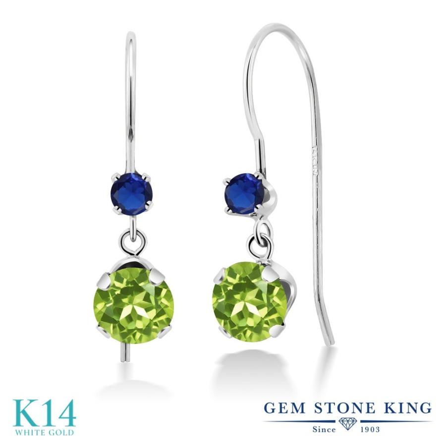天然 ペリドット ピアス レディース 14金 ホワイトゴールド 天然石 8月 誕生石 お守り 誕生日プレゼント 女性 アレルギー対応 ブランド 揺れる