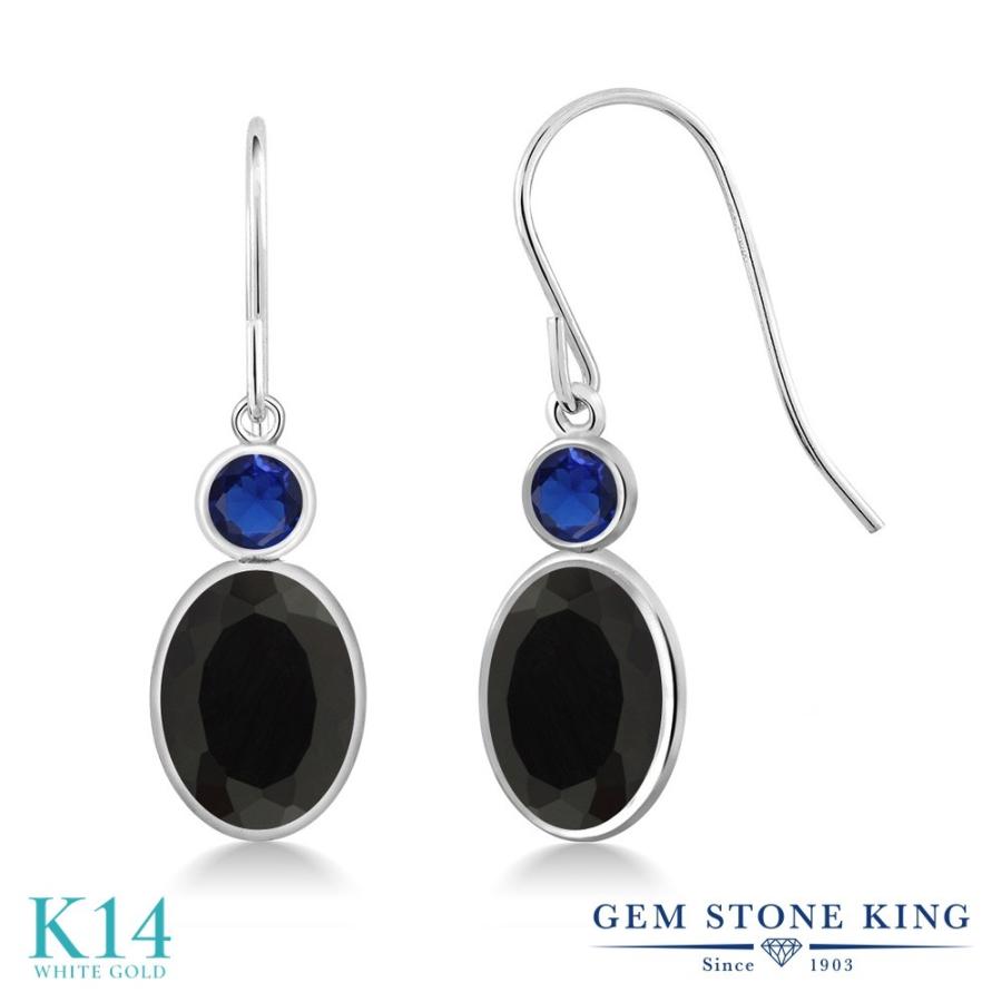 天然 オニキス ピアス レディース 14金 ホワイトゴールド 天然石 8月 誕生石 お守り 誕生日プレゼント 女性 アレルギー対応 ブランド 揺れる