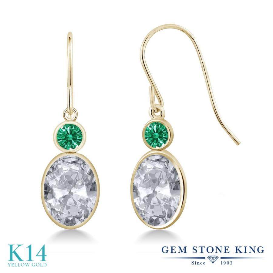 天然 ホワイトトパーズ ピアス レディース 14金 イエローゴールド 天然石 11月 誕生石 お守り 誕生日プレゼント 女性 アレルギー対応 ブランド 揺れる