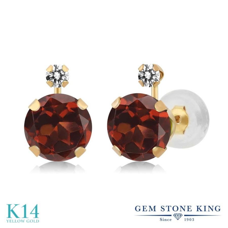 天然 ガーネット ピアス レディース 14金 イエローゴールド 天然石 1月 誕生石 お守り 誕生日プレゼント 女性 アレルギー対応 ブランド