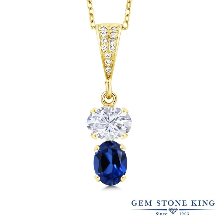 モアサナイト ネックレス レディース イエローゴールド 加工 Forever Brilliant プレゼント 女性 ブランド