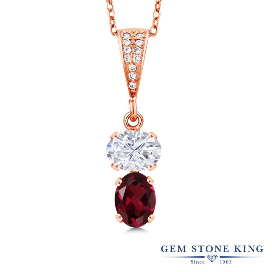 モアサナイト ネックレス レディース ピンクゴールド 加工 Forever Brilliant プレゼント 女性 ブランド