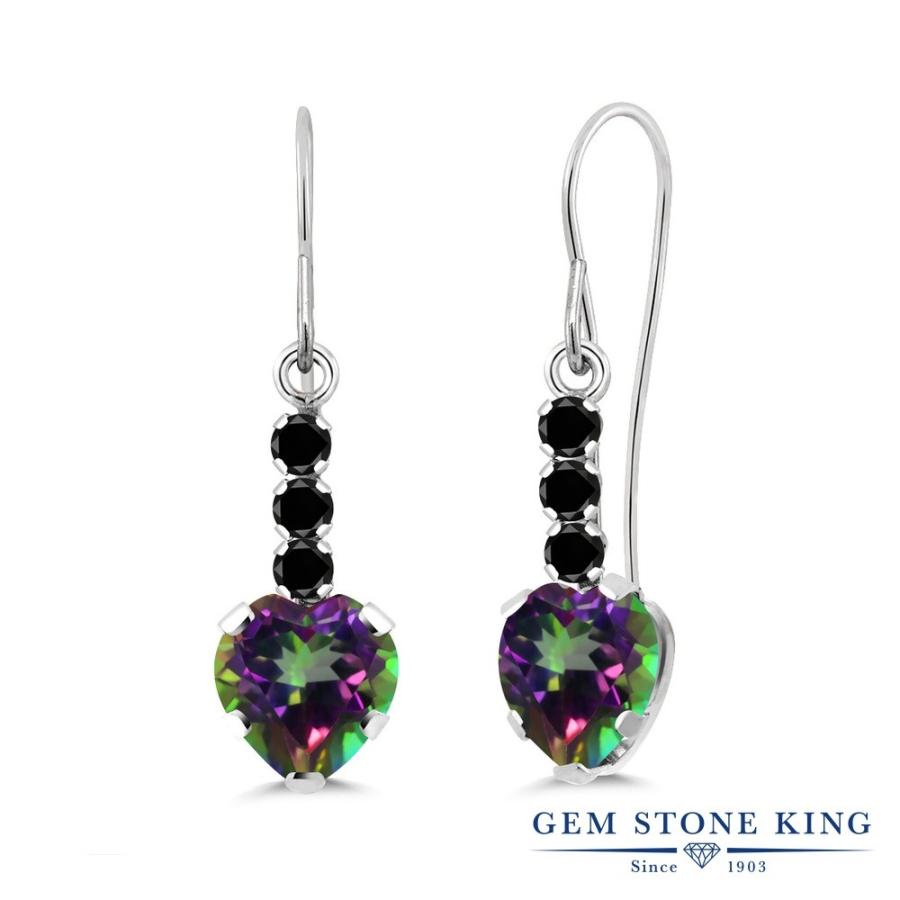 天然 ミスティック トパーズ ピアス レディース 天然石 お守り アレルギー対応 ブランド 揺れる