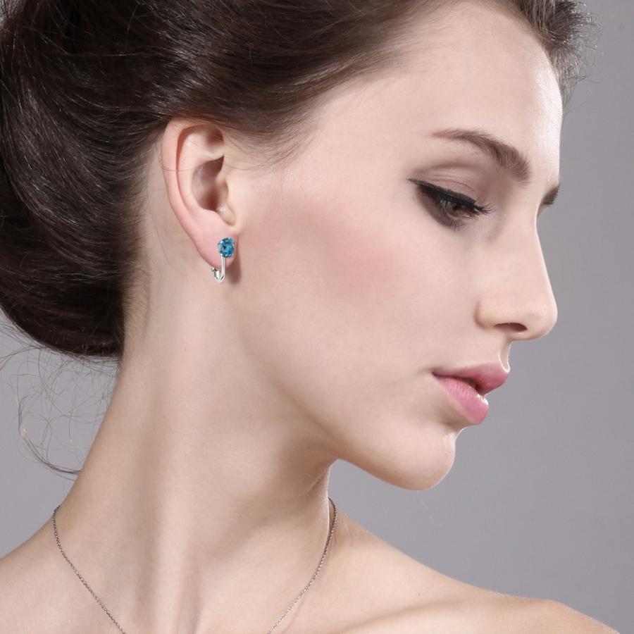 天然 ロンドンブルートパーズ イヤリング レディース ノンホールピアス 揺れる 天然石 11月 誕生石 ブランド Wrc 0302 Ov T Lbl Ss Gem Stone King 通販 Yahoo ショッピング