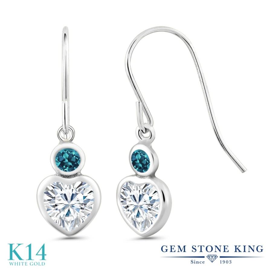 ピアス レディース モアサナイト Forever Brilliant 14金 ホワイトゴールド プレゼント 女性 ブランド