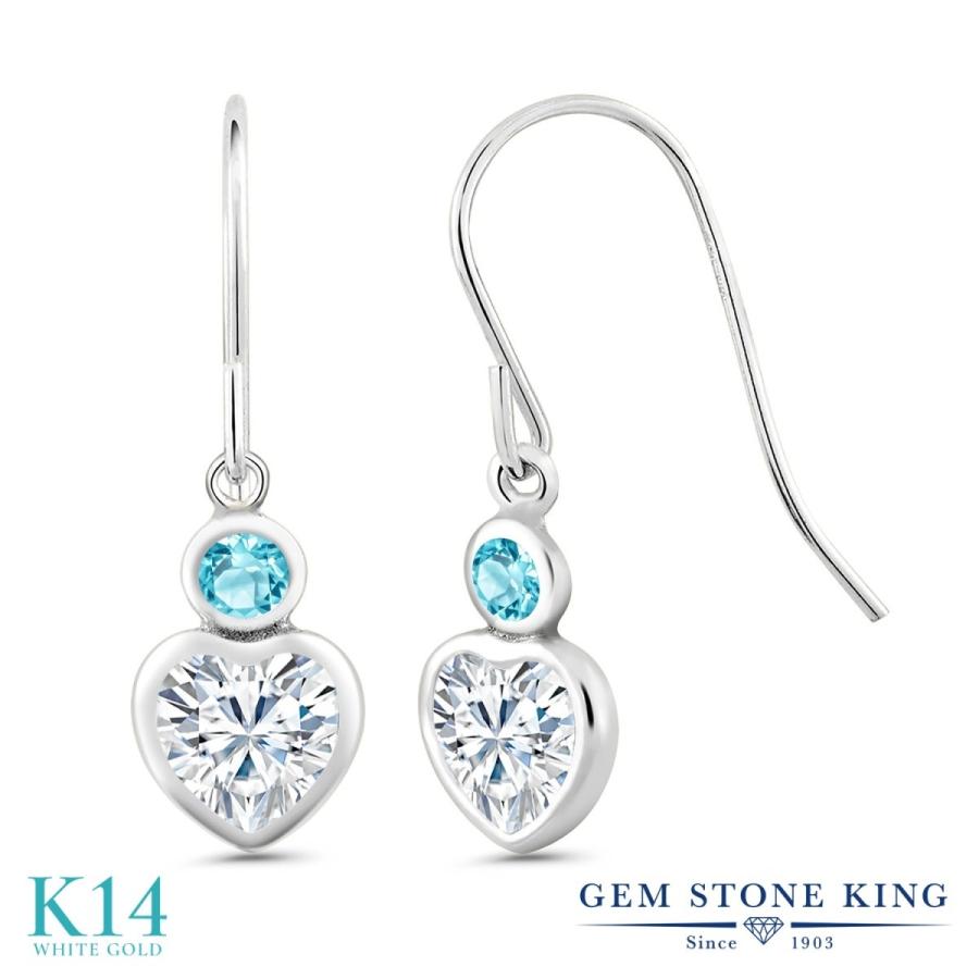 ピアス レディース モアサナイト Forever Brilliant 14金 ホワイトゴールド プレゼント 女性 ブランド