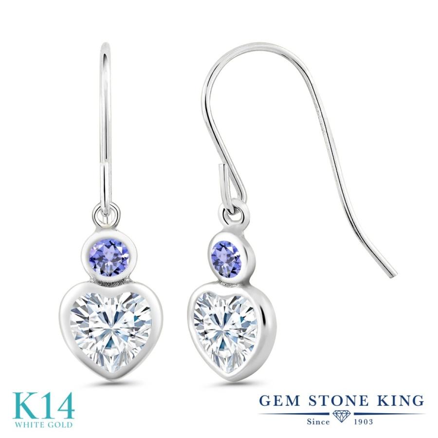 ピアス レディース モアサナイト Forever Brilliant 14金 ホワイトゴールド プレゼント 女性 ブランド