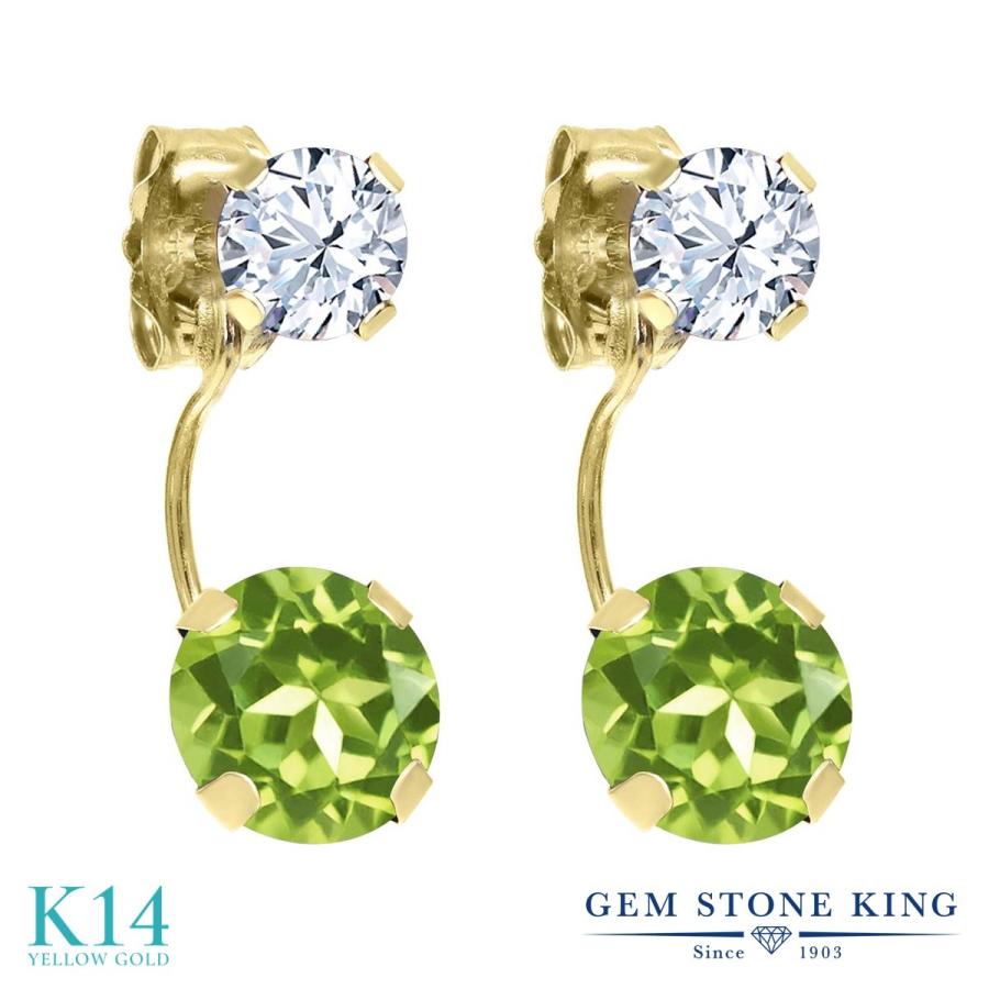 天然 ペリドット ピアス レディース 14金 イエローゴールド 天然石 8月 誕生石 お守り 誕生日プレゼント 女性 アレルギー対応 ブランド