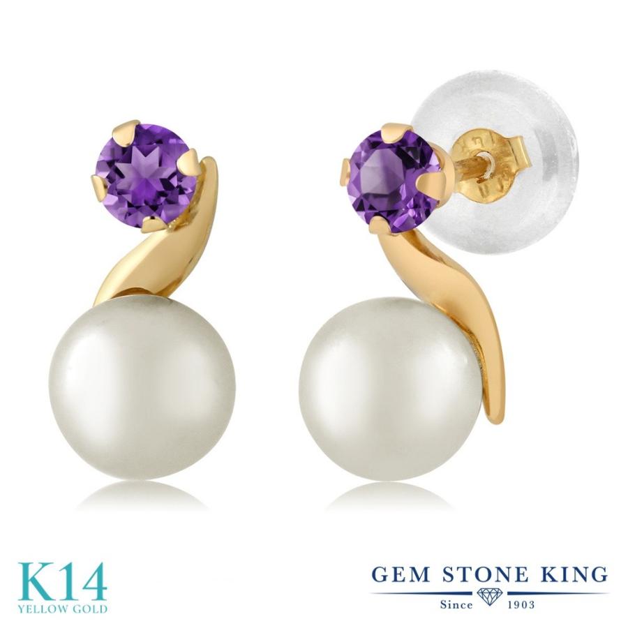 パール ピアス レディース 14金 イエローゴールド 真珠 天然石 6月 誕生石 お守り 誕生日プレゼント 女性 アレルギー対応 ブランド