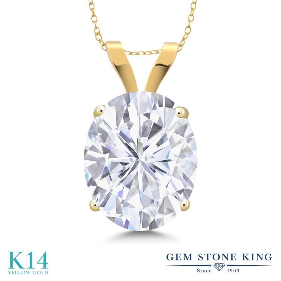 モアサナイト ネックレス レディース 14金 イエローゴールド Forever One GHI プレゼント 女性 ブランド