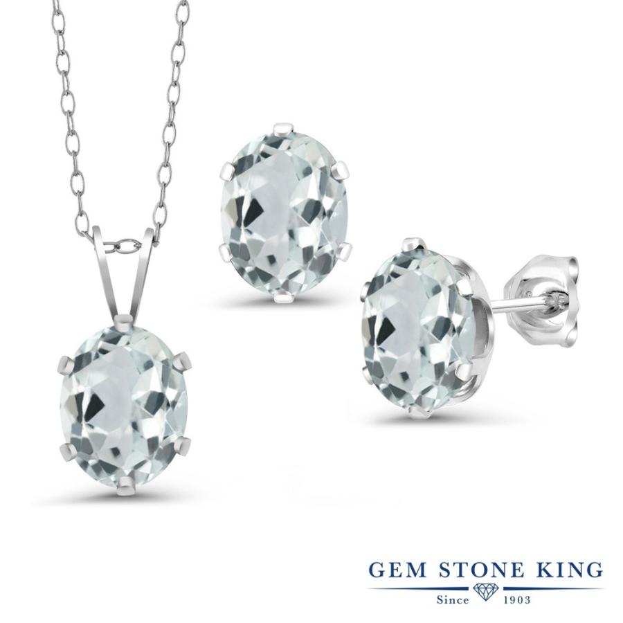 天然 アクアマリン ネックレス ピアス セット レディース 天然石 3月 誕生石 お守り 誕生日プレゼント 女性