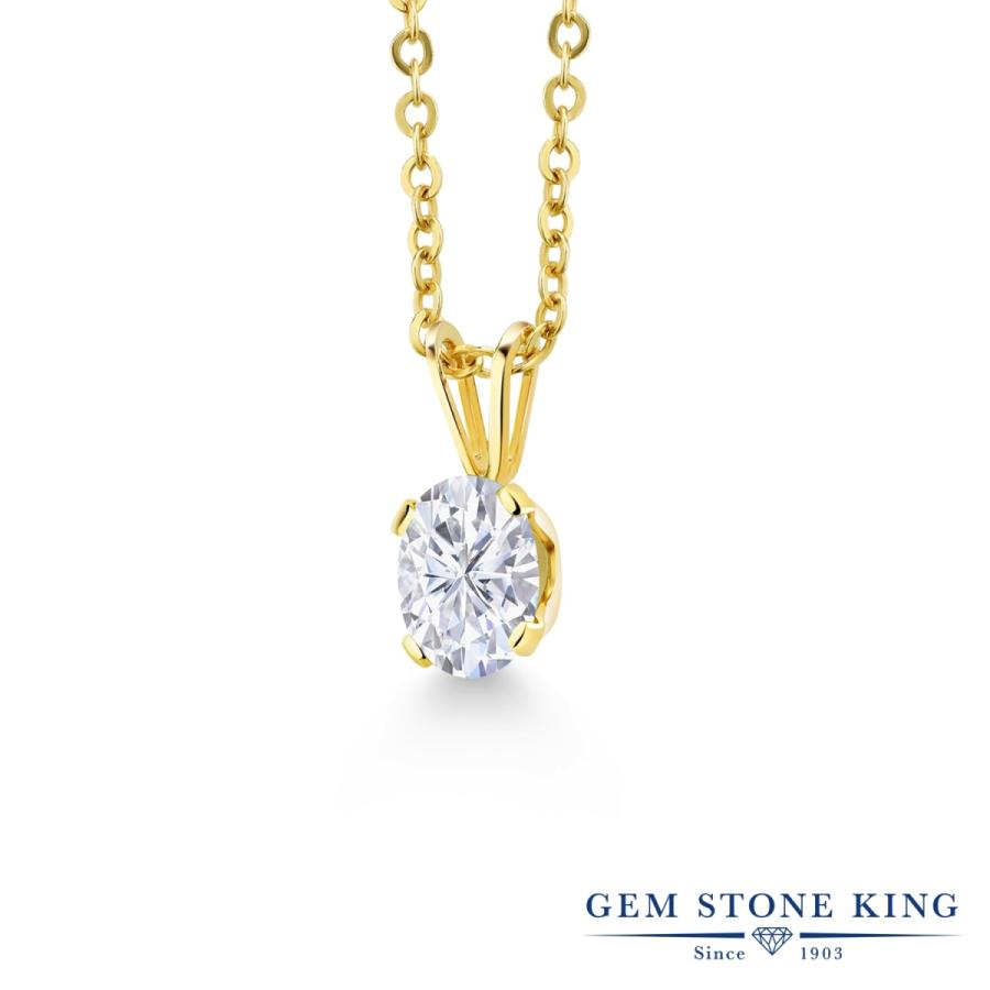 モアサナイト ネックレス レディース イエローゴールド 加工 Forever Brilliant プレゼント 女性 ブランド