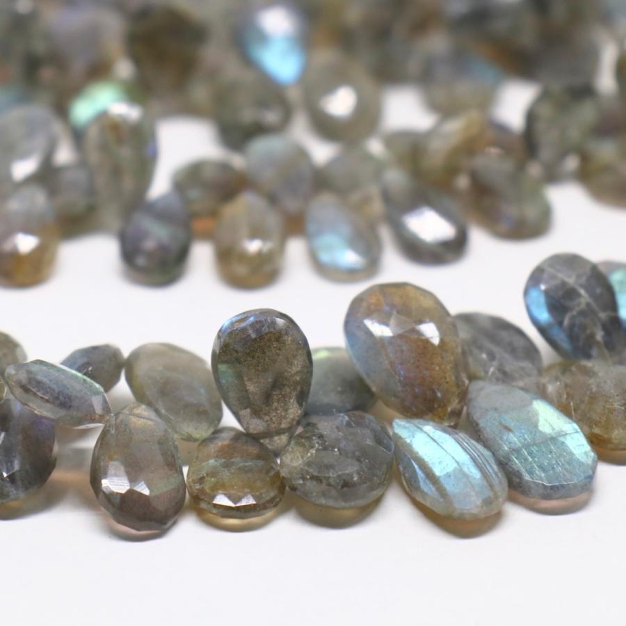 天然石 ラブラドライト フラットドロップカット 13mm~20mm : 01-lab-05 