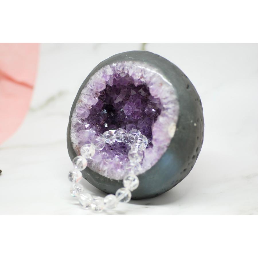 天然石　アメジスト フォーゲル　約15.5cm 高品質]ナミビア共和国ブランドバーグ産アメジスト原石ナチュラル