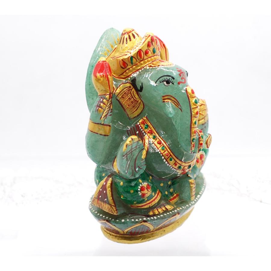 鼻がクルクルしたお鼻のグリーンガネーシャ神様 鼻がクルクルしたお鼻のグリーンガネーシャ神様