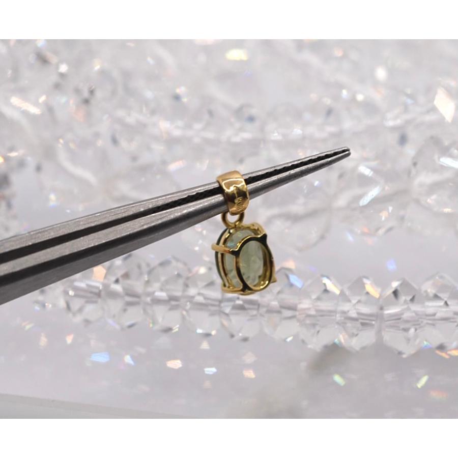 モルダバイト18KYGペンダントトップ モルダバイト18KYGペンダントトップ : ジェムストーン甲府